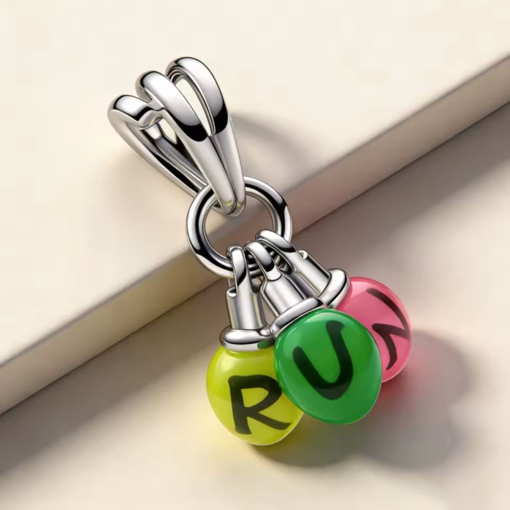 1pcs RUN Pandora x Stranger Things Charm Netflix x Pandora stamped